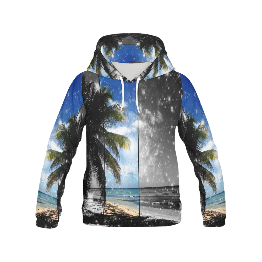 Caribbean Dreaming All Over Print Hoodie for Women (USA Size) (Model H13)