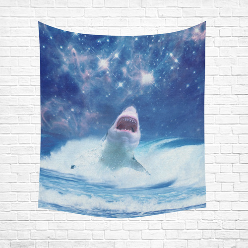 STAR KILLER shark Cotton Linen Wall Tapestry 51"x 60"