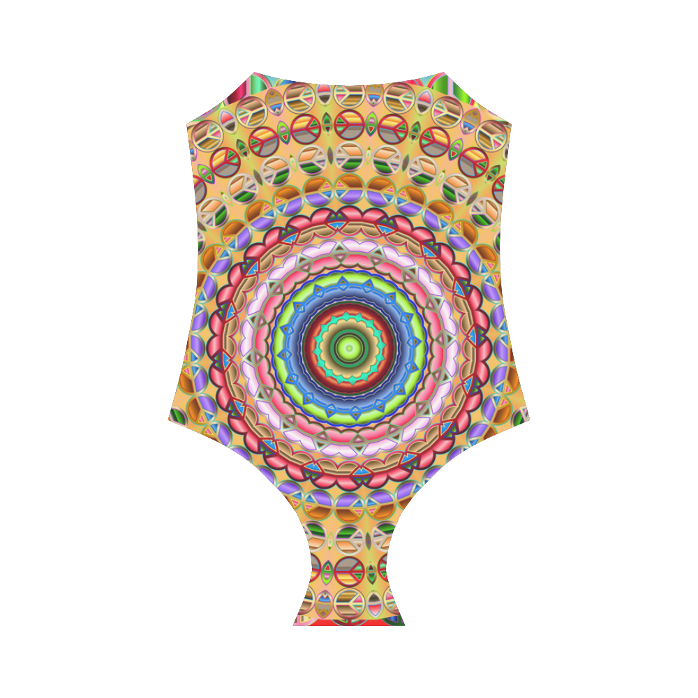 Peace Mandala Strap Swimsuit ( Model S05)