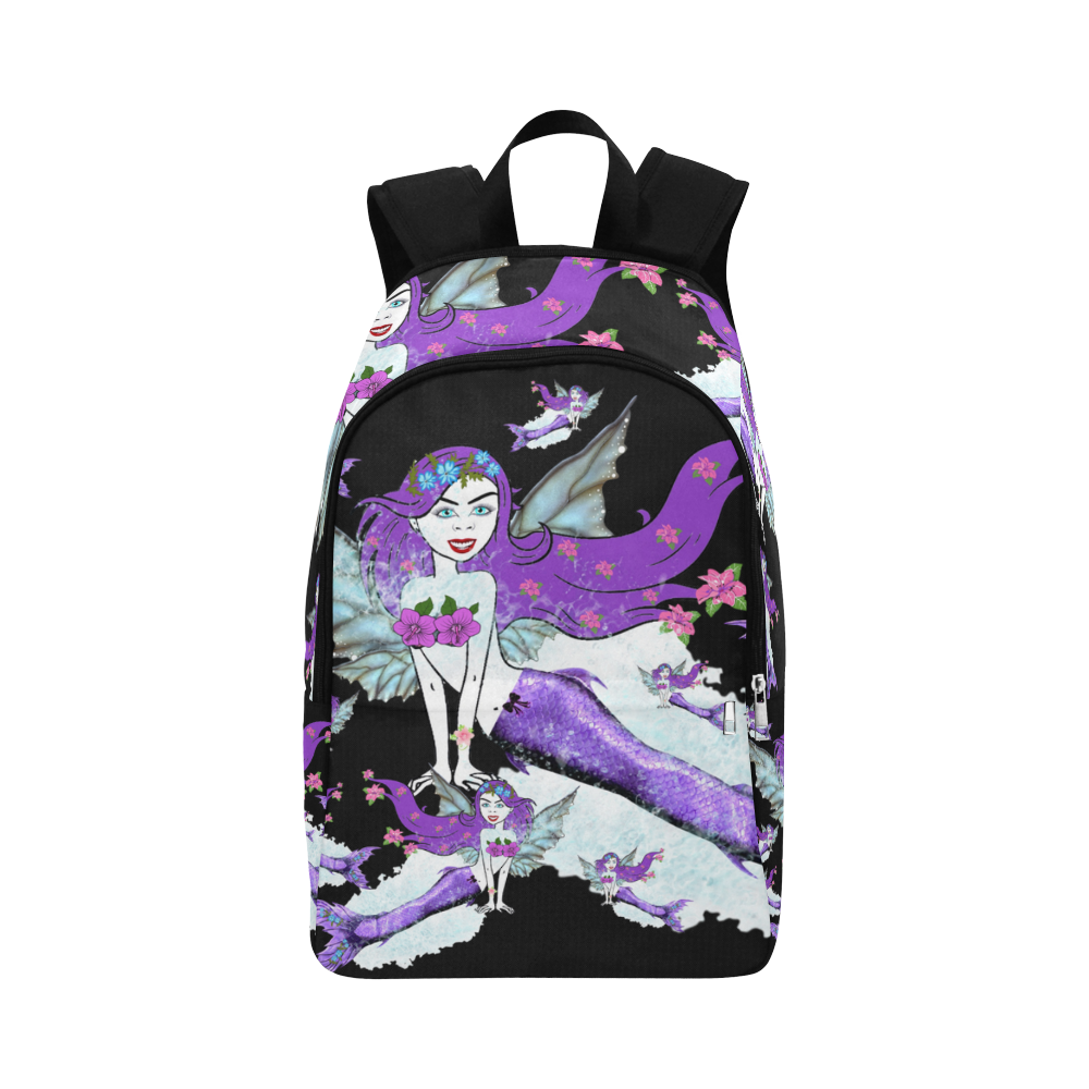Melody Mermaid Fabric Backpack for Adult (Model 1659)