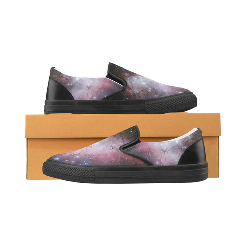 Eagle Nebula Women's Unusual Slip-on Canvas Shoes (Model 019)