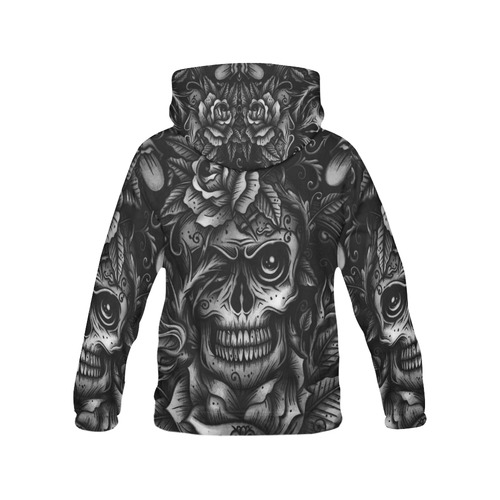 Skull Hoodie All Over Print Hoodie for Men (USA Size) (Model H13)