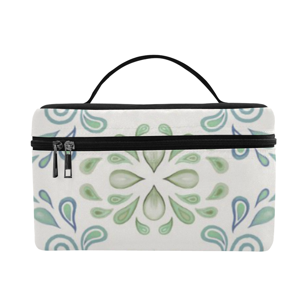 Blue and Green watercolor pattern Lunch Bag/Large (Model 1658)