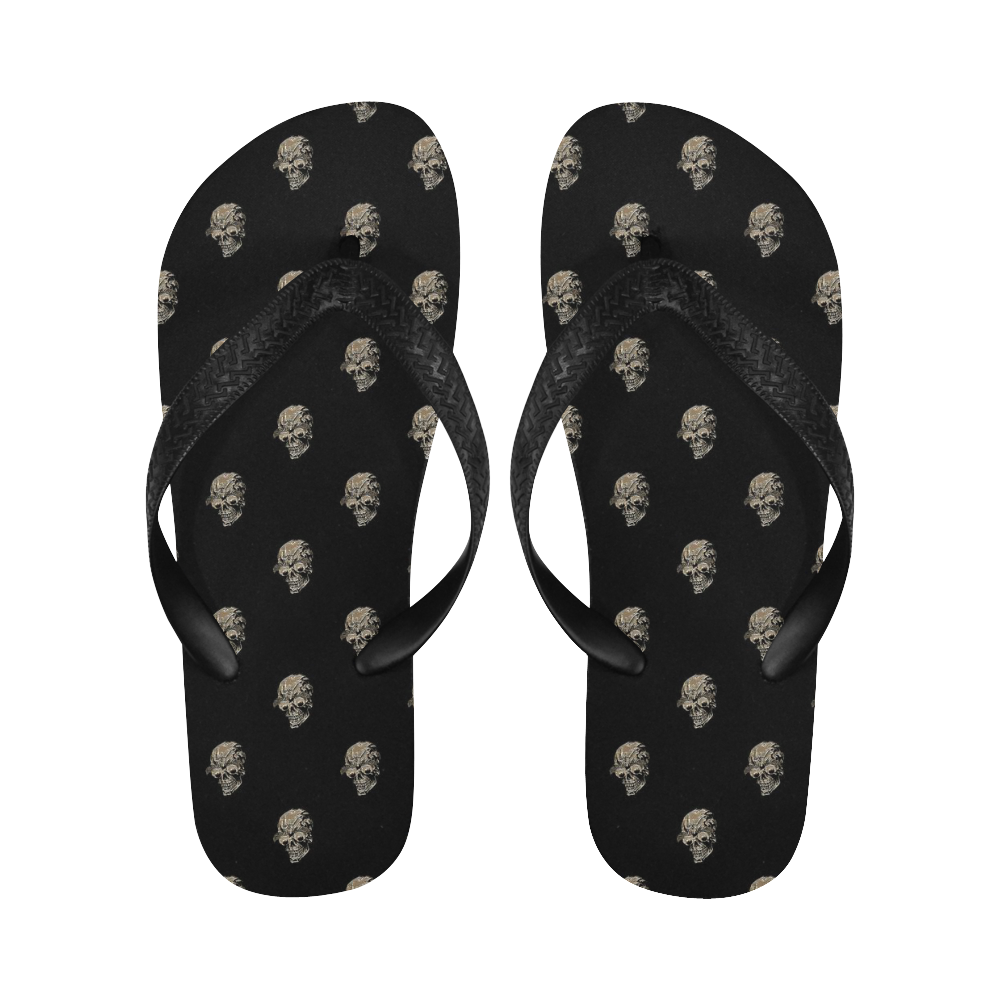 sparkling skulls by JamColors Flip Flops for Men/Women (Model 040)