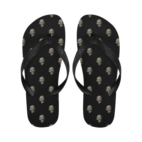 sparkling skulls by JamColors Flip Flops for Men/Women (Model 040)