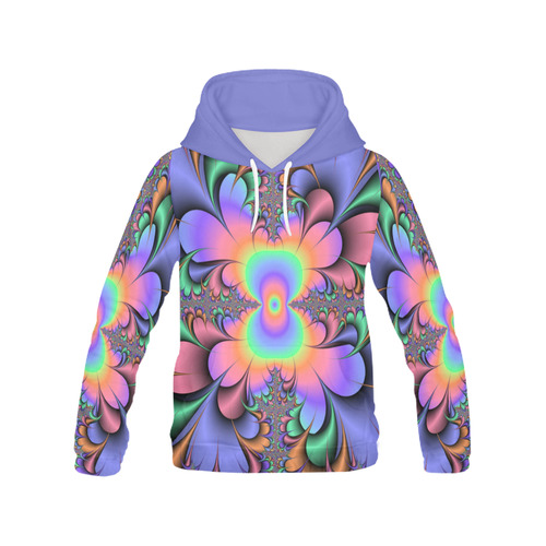 Peacock Feathers by Martina Webster All Over Print Hoodie for Women (USA Size) (Model H13)
