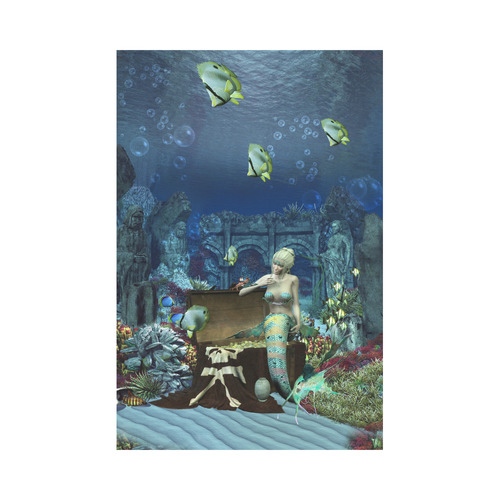 Underwater wold with mermaid Garden Flag 12‘’x18‘’（Without Flagpole）