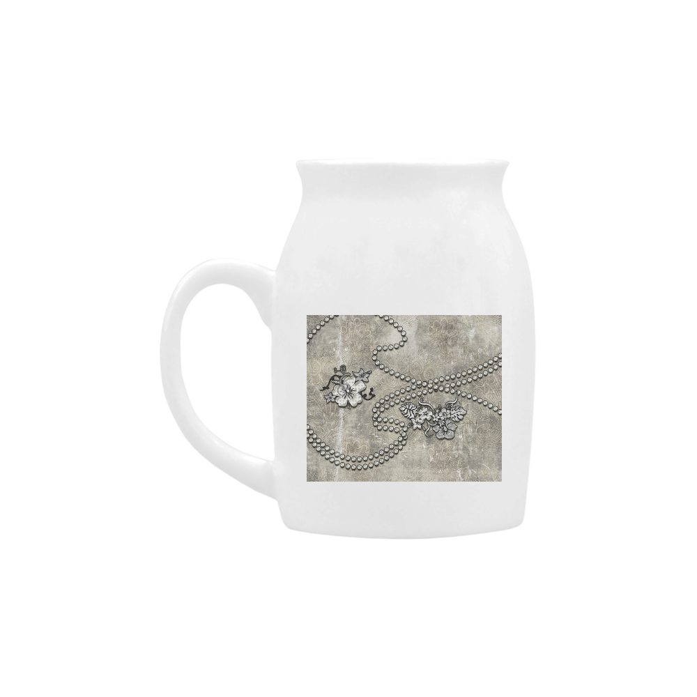 Decorative design, damask Milk Cup (Small) 300ml