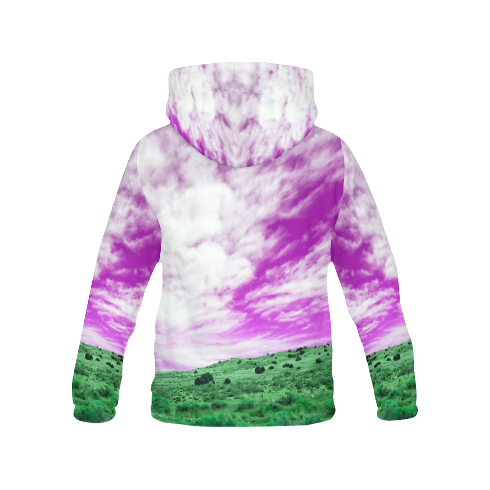 Prairie Pink by Martina Webster All Over Print Hoodie for Women (USA Size) (Model H13)