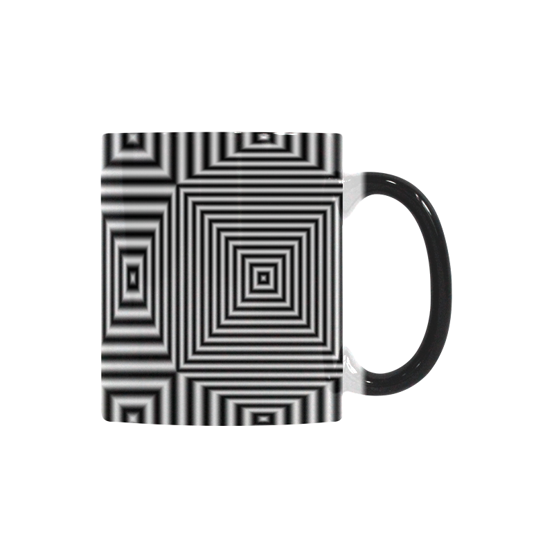 Flickering geometric optical illusion Custom Morphing Mug