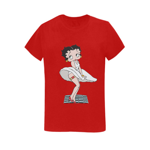 Betty Boop Marilyn Women's T-Shirt in USA Size (Two Sides Printing)
