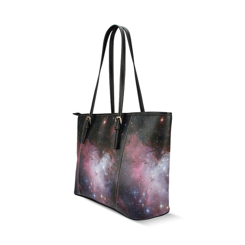 Eagle Nebula Leather Tote Bag/Large (Model 1640)