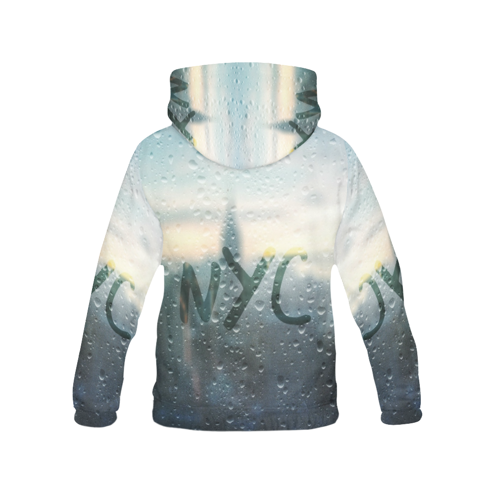 Rainy Day in NYC All Over Print Hoodie for Women (USA Size) (Model H13)