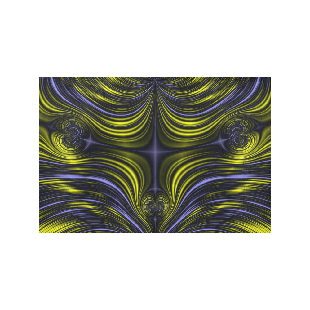 Northern Lights Aurora Borealis Fractal Abstract Placemat 12’’ x 18’’ (Set of 6)