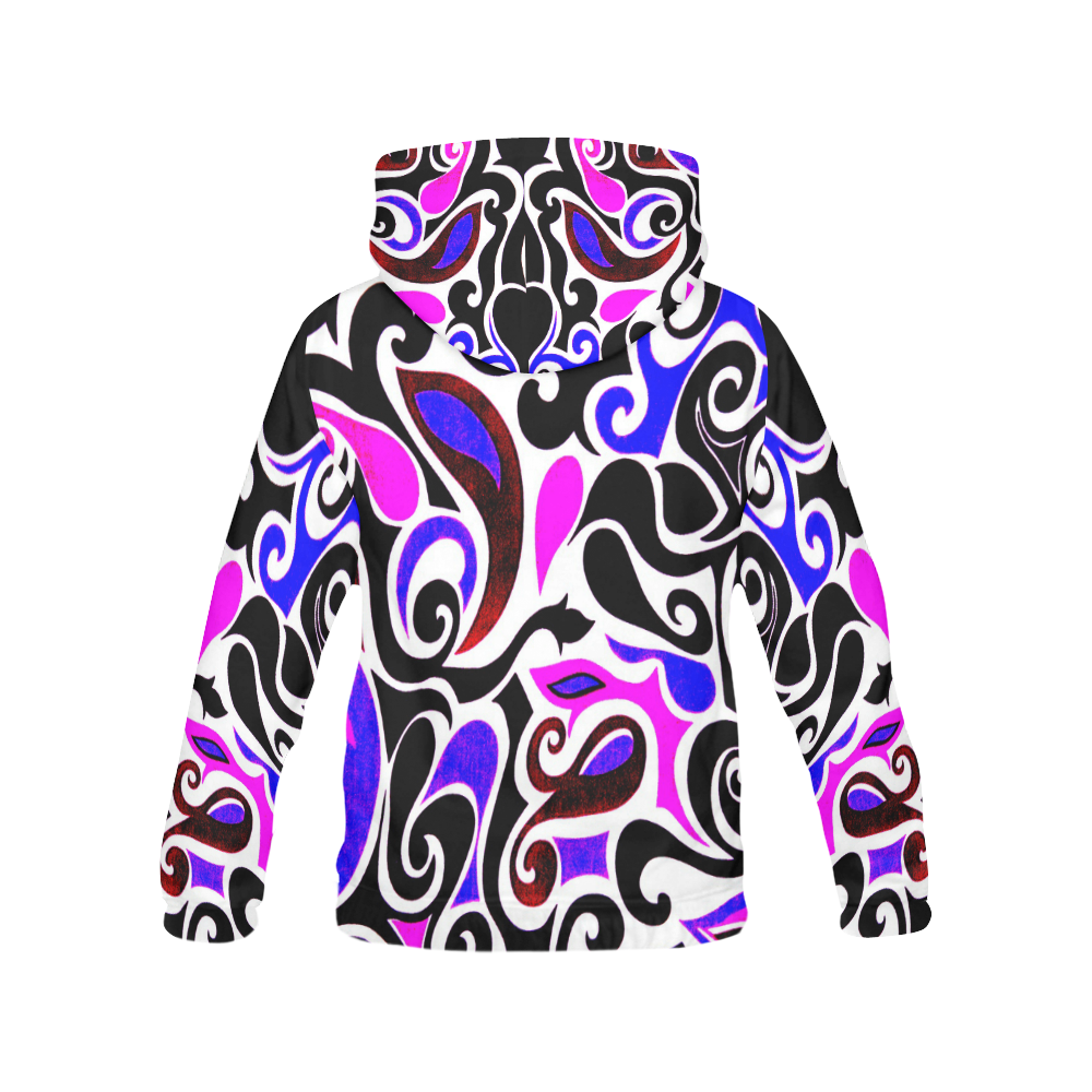 retro swirl abstract All Over Print Hoodie for Men (USA Size) (Model H13)