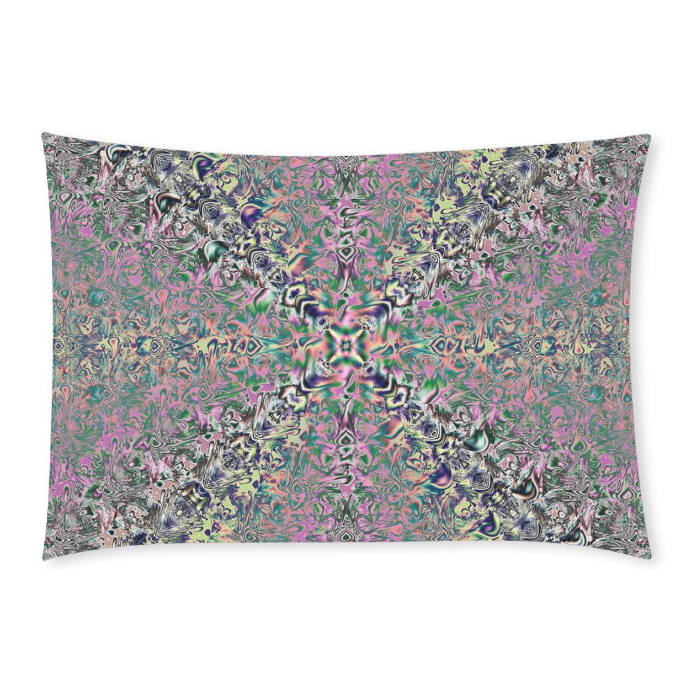 Watercolor Holograms Fractal Abstract Custom Rectangle Pillow Case 20x30 (One Side)