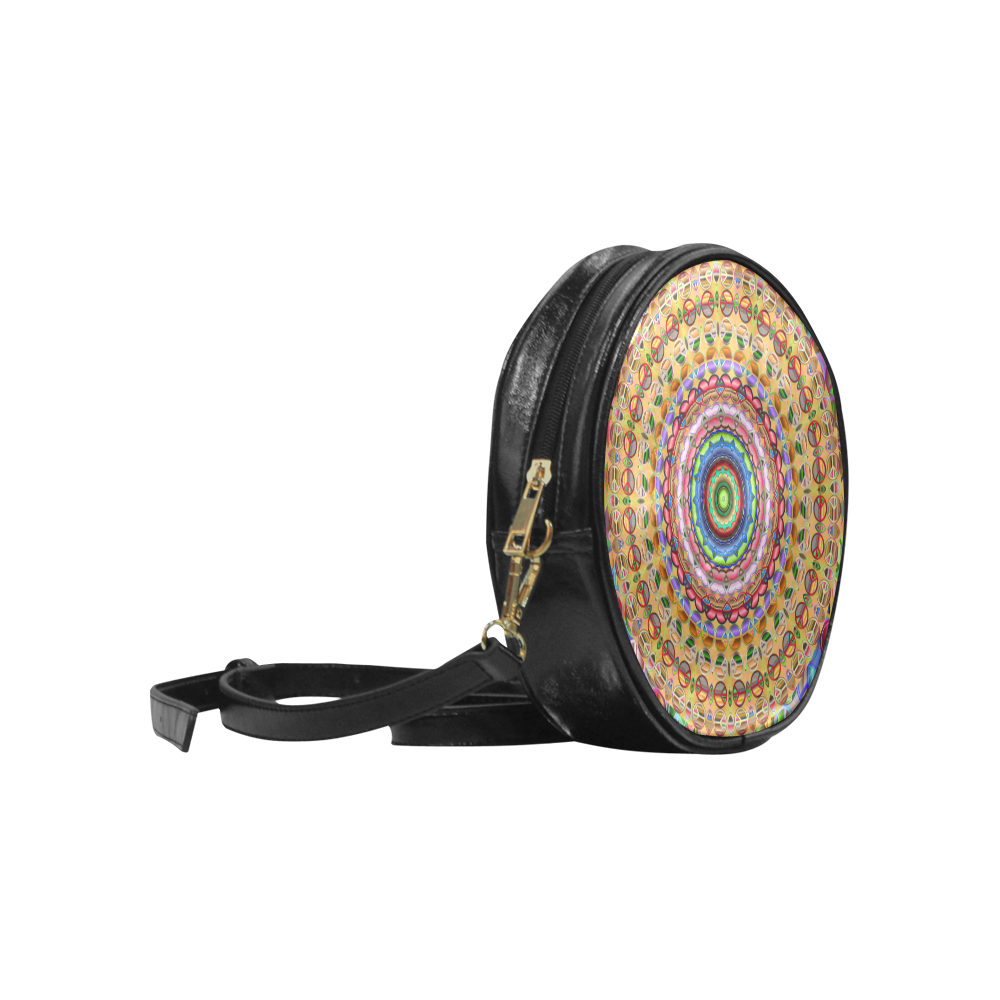 Peace Mandala Round Sling Bag (Model 1647)