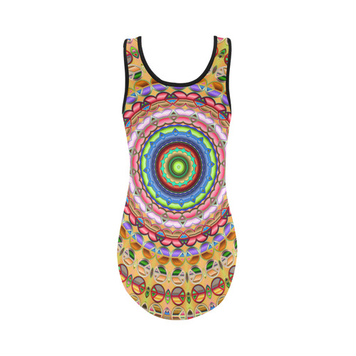 Peace Mandala Vest One Piece Swimsuit (Model S04)