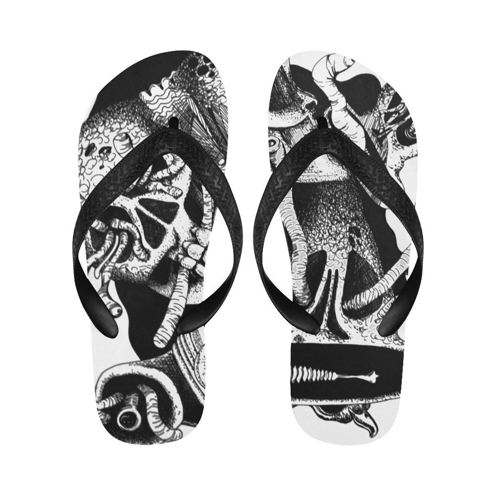 Feast on the Dead Flip Flops for Men/Women (Model 040)