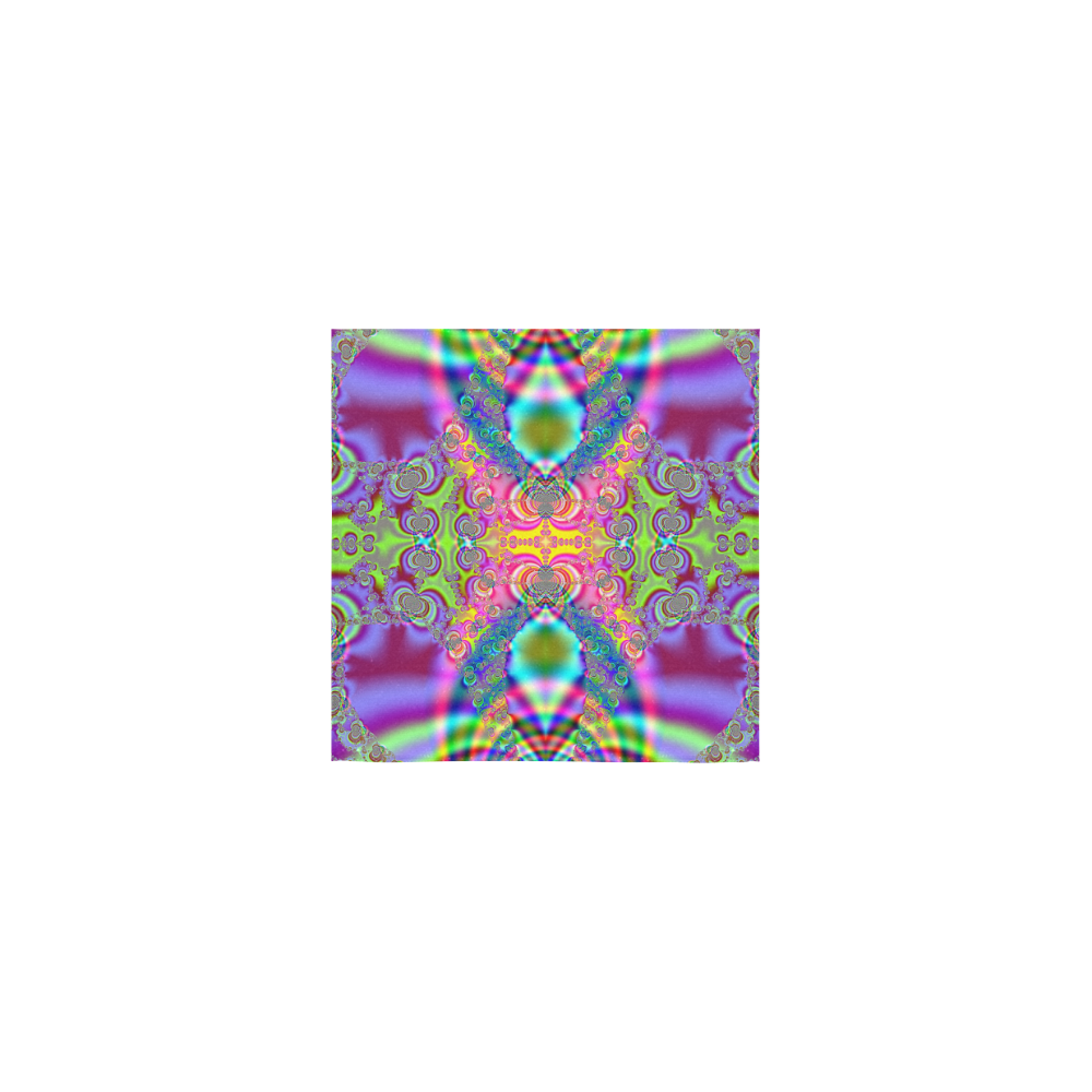 Bohemian Lace Tie-Dye Fractal Abstract Square Towel 13“x13”