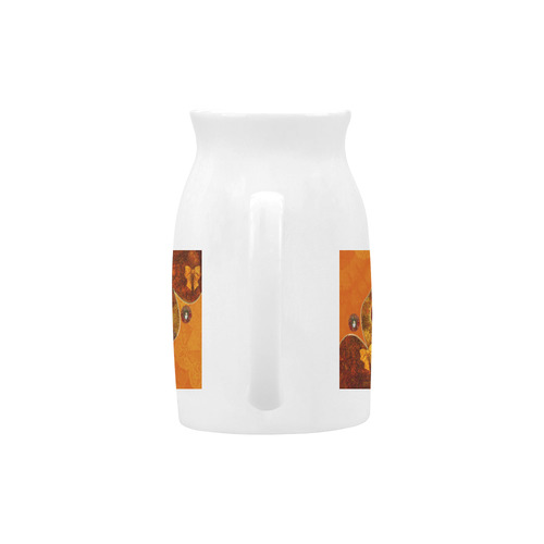 Steampunk decorative heart Milk Cup (Large) 450ml