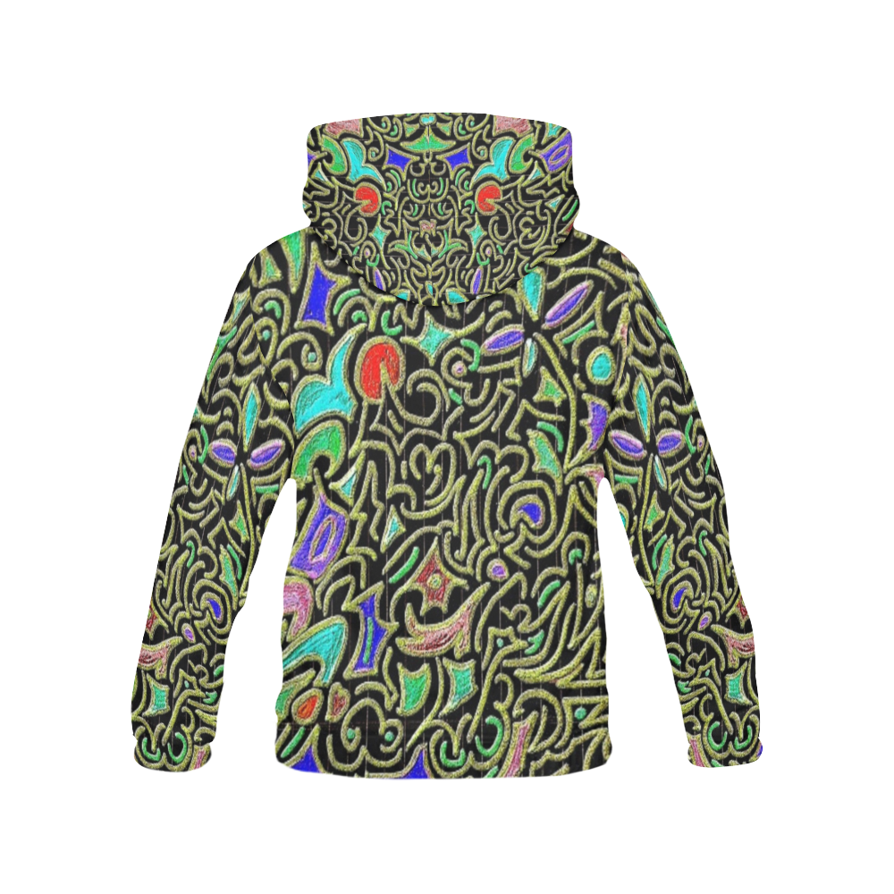 swirl retro abstract All Over Print Hoodie for Men (USA Size) (Model H13)