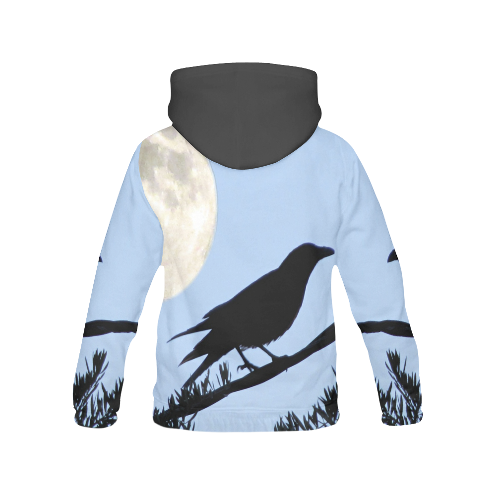 The Raven by Martina Webster All Over Print Hoodie for Women (USA Size) (Model H13)