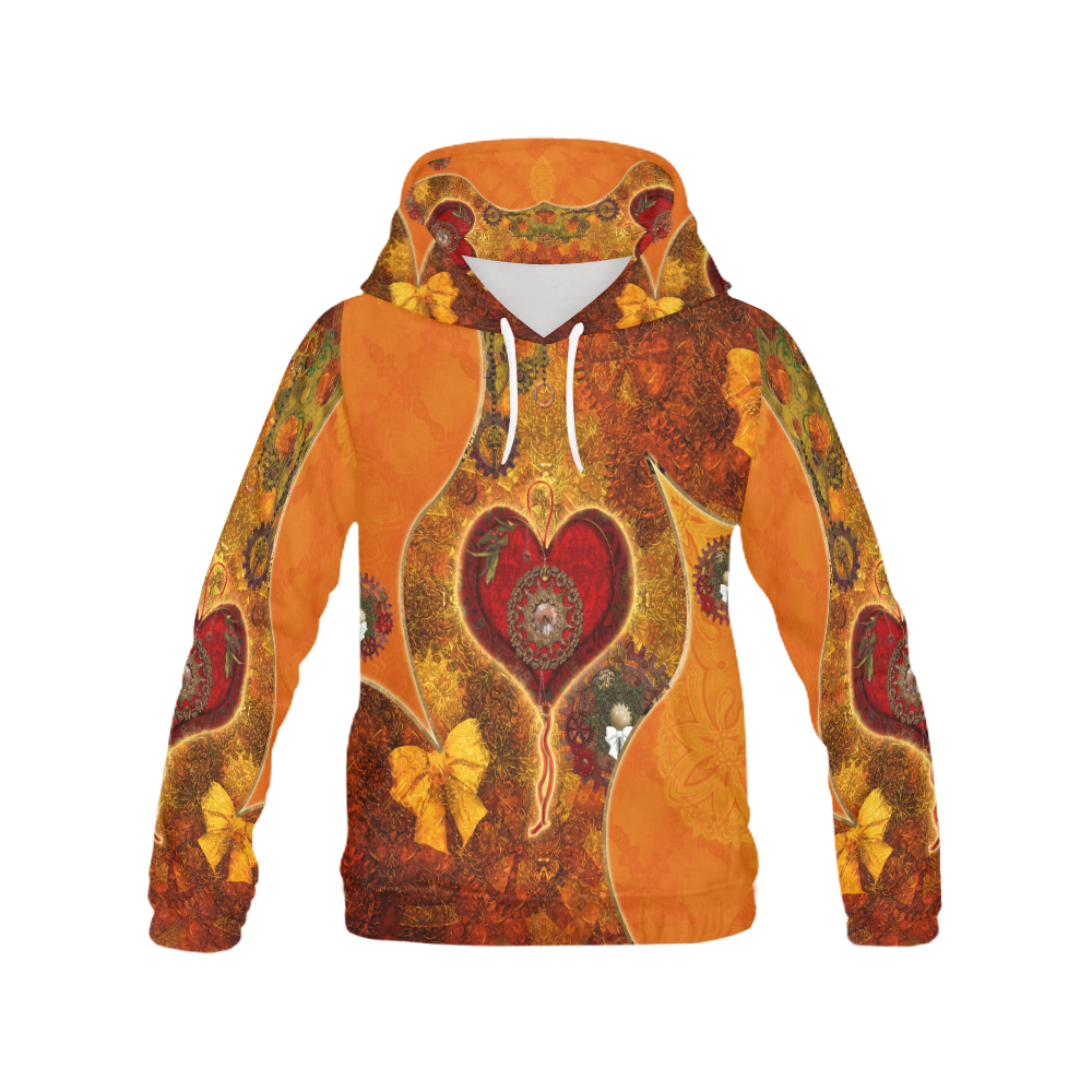 Steampunk decorative heart All Over Print Hoodie for Men (USA Size) (Model H13)