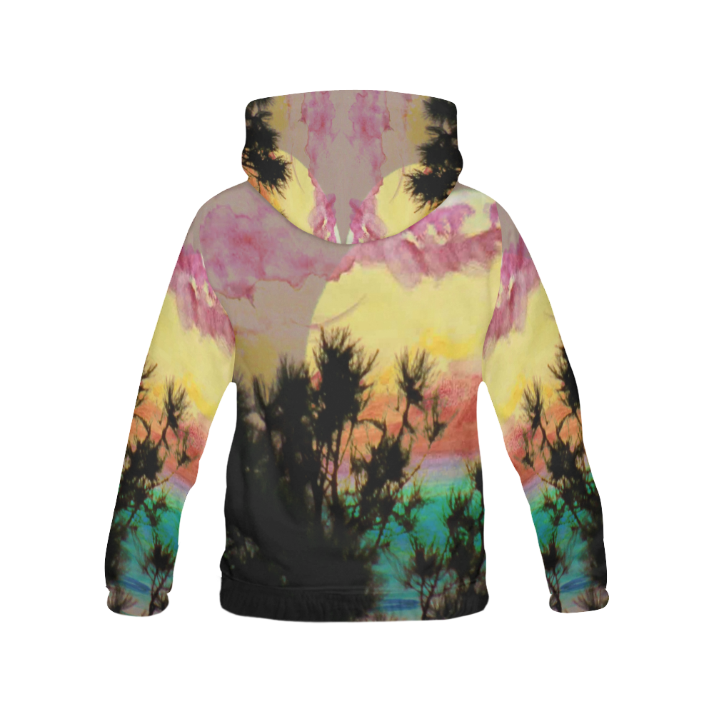 Moonaquarel by Martina Webster All Over Print Hoodie for Women (USA Size) (Model H13)