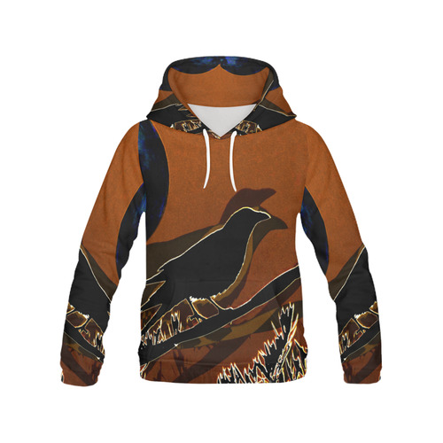 Gothic Raven by Martina Webster All Over Print Hoodie for Women (USA Size) (Model H13)