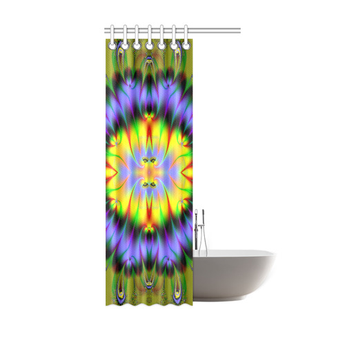 Sun-Drenched Flower Gardens Fractal Abstract Shower Curtain 36"x72"