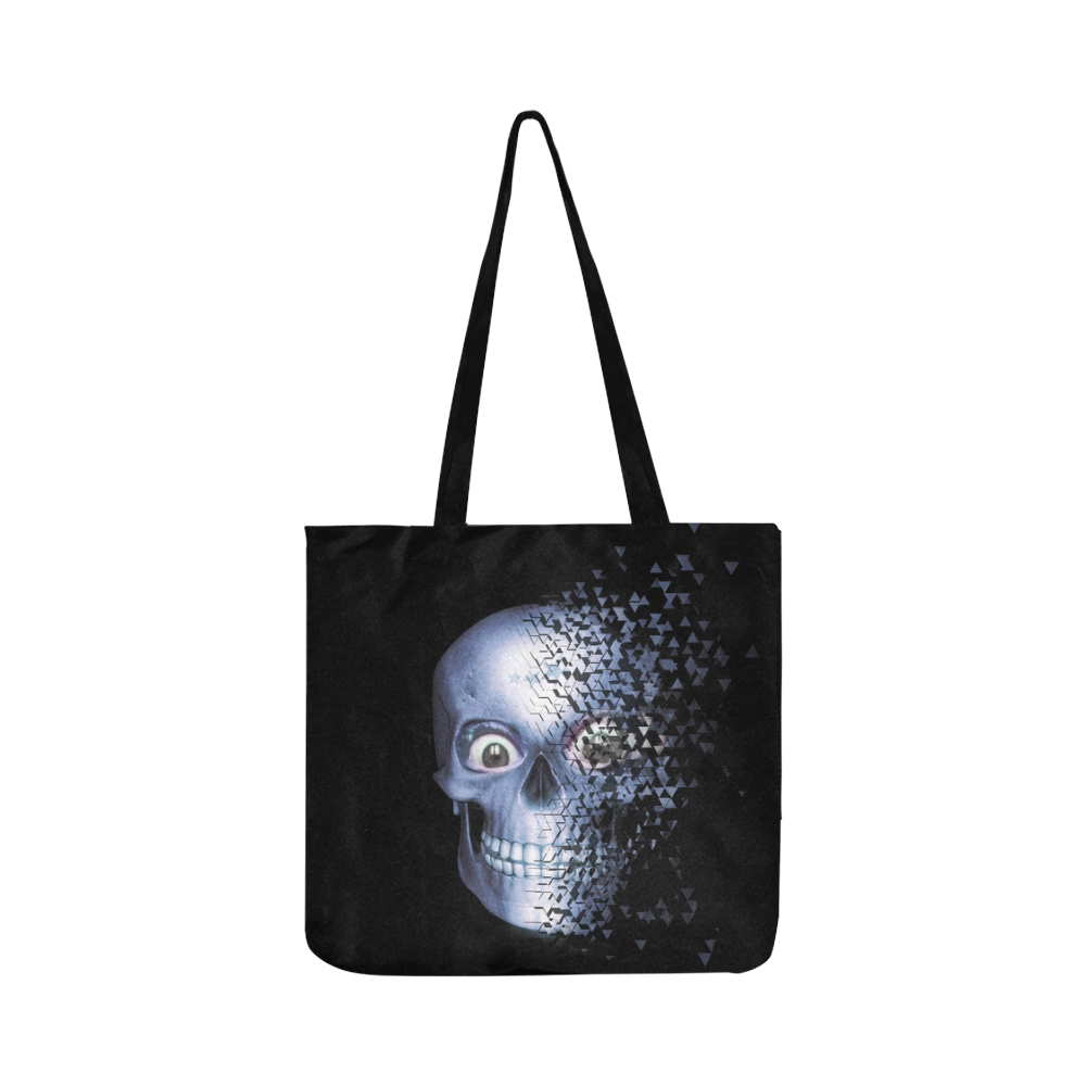 Broken Skull,blue by JamColors Reusable Shopping Bag Model 1660 (Two sides)