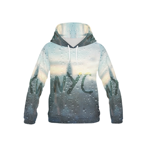 Rainy Day in NYC All Over Print Hoodie for Kid (USA Size) (Model H13)