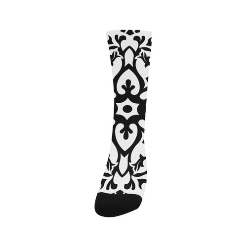 Artistic knee socks : white black Trouser Socks