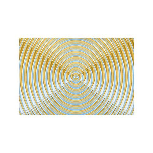Gold Blue Rings Placemat 12''x18''