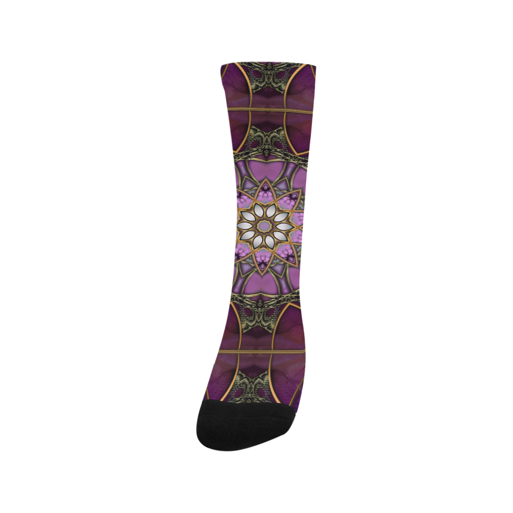 Amythist Pink Mandala Trouser Socks