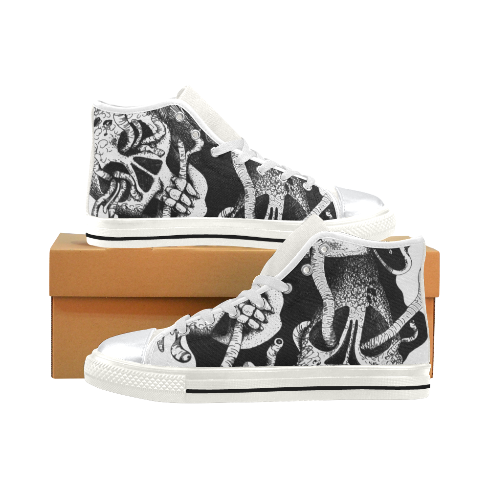 Feast on the Dead High Top Canvas Shoes for Kid (Model 017)