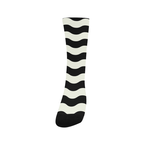 Artistic knee socks : black white / DESIGN COLLECTION 2017 Trouser Socks