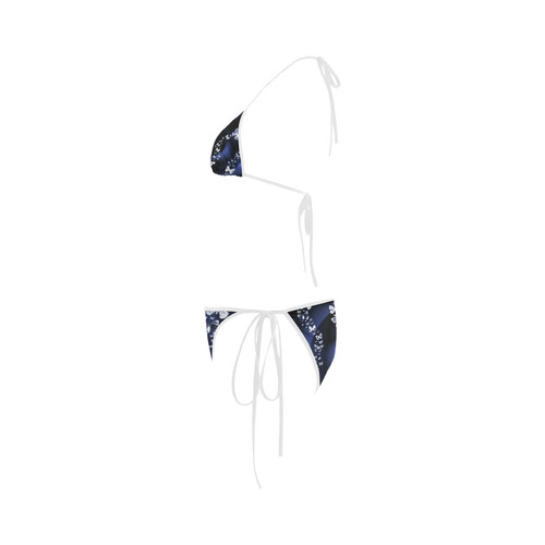 Blue Butterfly Swirl Custom Bikini Swimsuit
