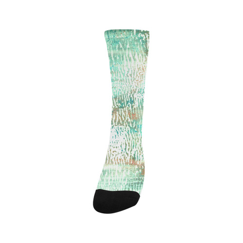 Artistic Socks : moon surface Green artwork Trouser Socks