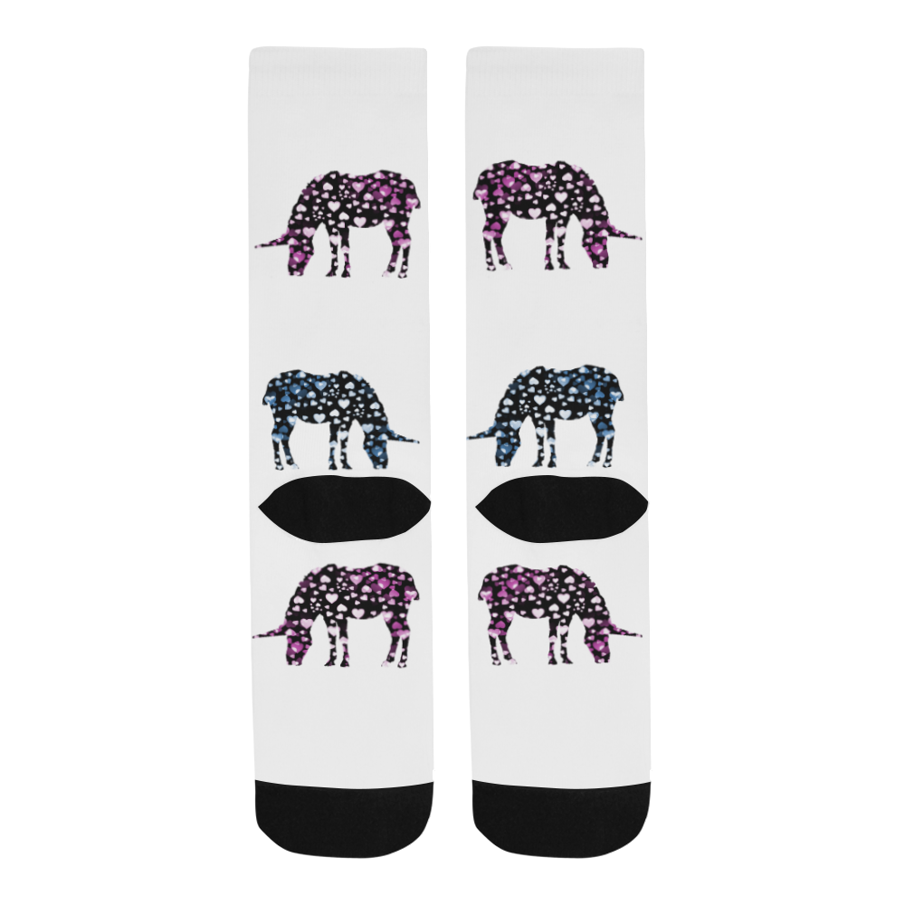 unicorn hearts Trouser Socks