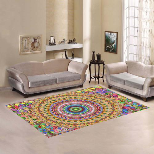 Peace Mandala Area Rug7'x5'