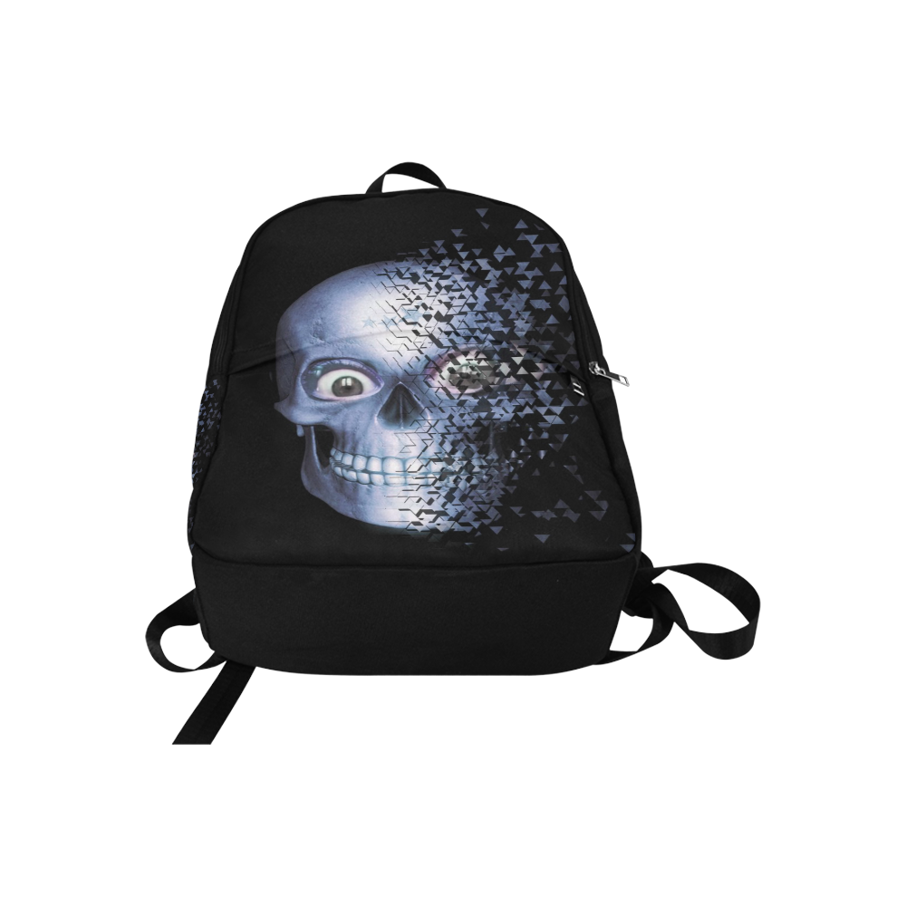 Broken Skull,blue by JamColors Fabric Backpack for Adult (Model 1659)