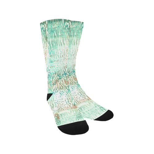 Artistic Socks : moon surface Green artwork Trouser Socks