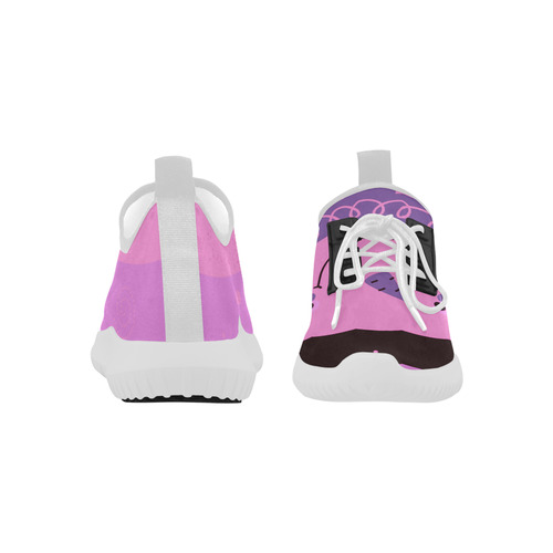 Dolphin running shoes : Purple hand-drawn Snowman Dolphin Ultra Light Running Shoes for Women (Model 035)