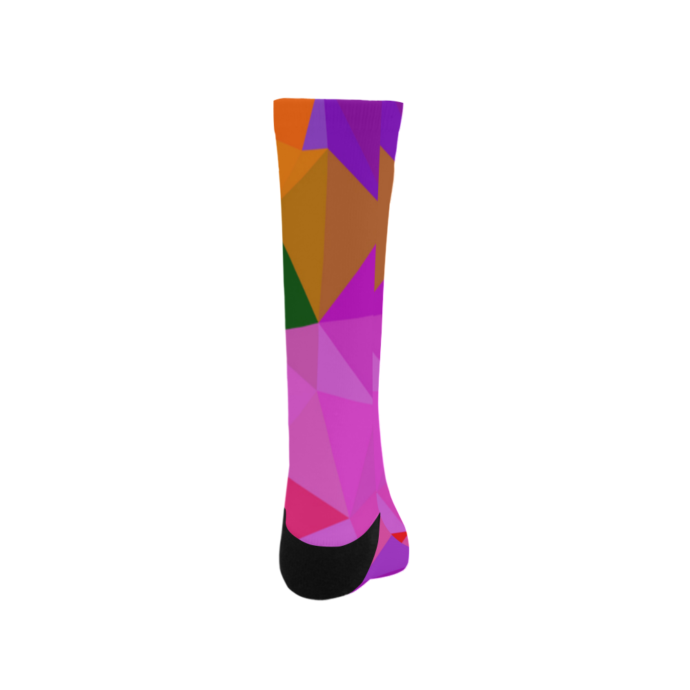 Artistic knee Socks : purple triangles II Trouser Socks