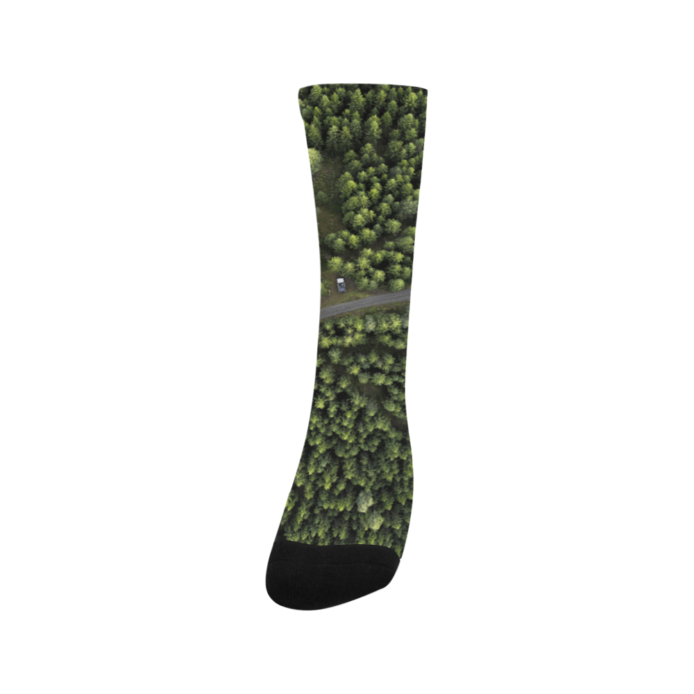 Artistic socks : Forest green black Trouser Socks