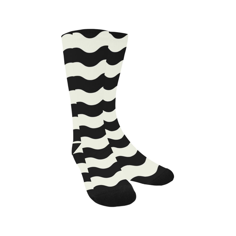 Artistic knee socks : black white / DESIGN COLLECTION 2017 Trouser Socks