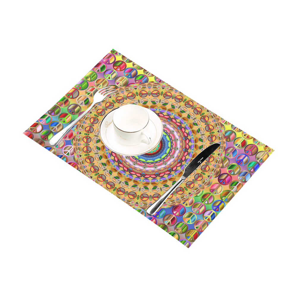 Peace Mandala Placemat 12’’ x 18’’ (Four Pieces)