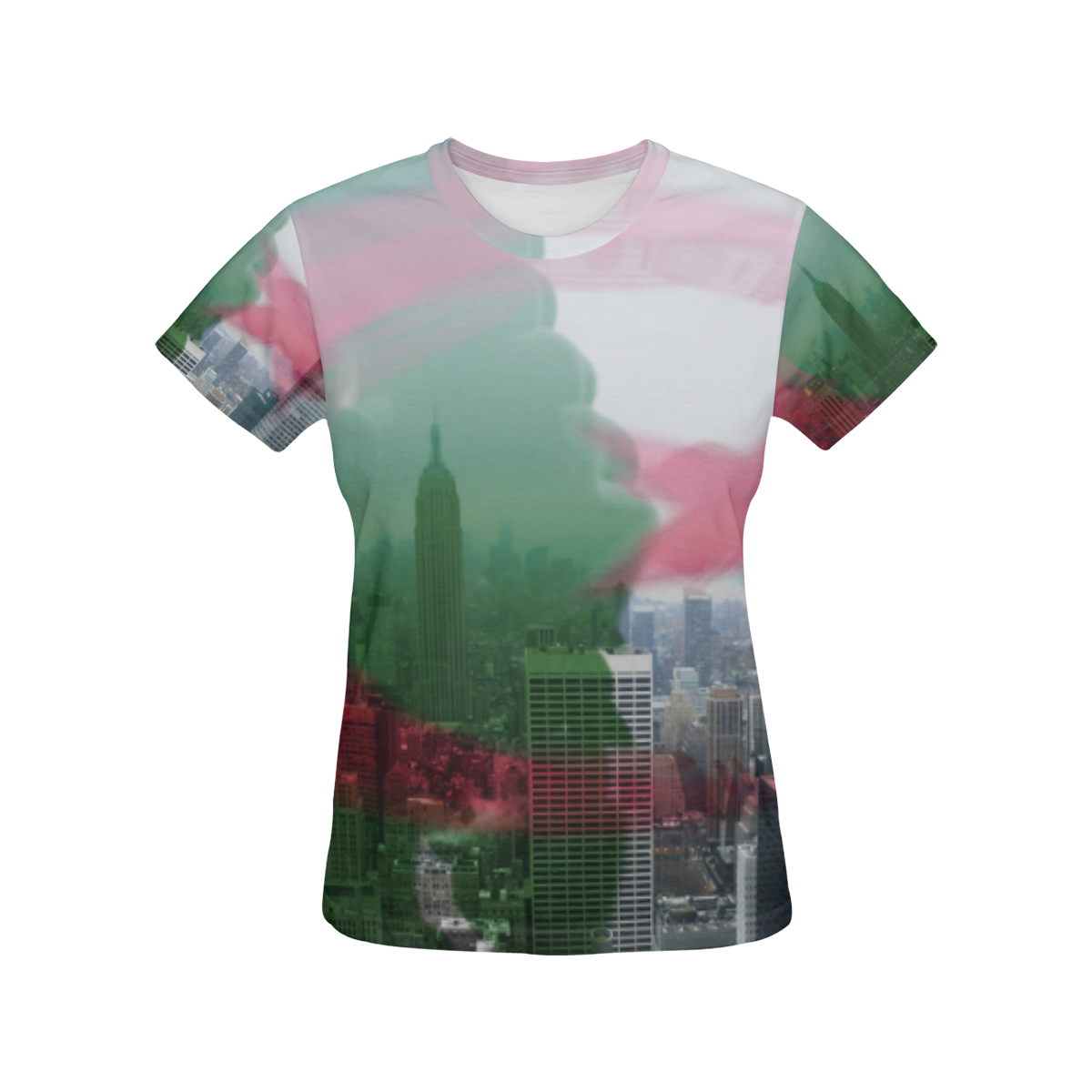 NYC Algeria Panorama All Over Print T-Shirt for Women (USA Size) (Model T40)
